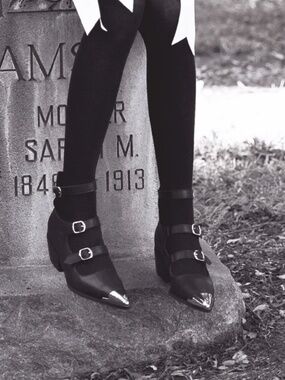 T.U.K. 3 BUCKLE MARY JANE BOOTS VEGAN GOTH CREEPERS